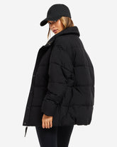 Puffer Jacket | Black Crop Shop Boutique